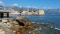 Budva Montenegro 8.15.22 Beautiful bronze sculpture of dancer girl, frozen in graceful pose and dancing. Mogren beach Royalty Free Stock Photo