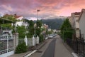 Budva town sunrise