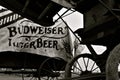 Budweiser Hager Beer wagon cover by threshing machine