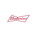 Budweiser logo editorial illustrative on white background