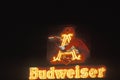 Budweiser neon sign Royalty Free Stock Photo
