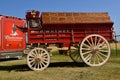 Budweiser wagon and truck for hauling the Clysdales and supplies Royalty Free Stock Photo