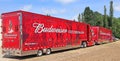 Budweisers Trucks to Transport Clydesdales Royalty Free Stock Photo