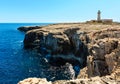 Capo Murro di Porco lighthouse, Syracuse, Sicily, Italy Royalty Free Stock Photo