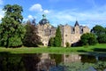 Bueckeburg SchloÃÅ¸ Castle with reflections in the ponds.