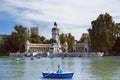 Buen Retiro Park boat walking Royalty Free Stock Photo