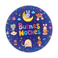 Buenas noches good night in Spanish Royalty Free Stock Photo
