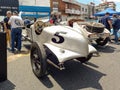 Sporty vintage Chevrolet Chevy baquet. Speed. Racing. Rear view. Expo Warnes 2021 classic car show.