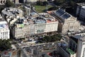 Buenos Aires Argentina aerial view of the city Avenida 9 de Julio and the famous historic Teatro Colon Royalty Free Stock Photo