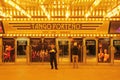 Entrance of the theatre Tango Porteno at evening time Royalty Free Stock Photo