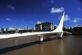 Buenos Aires Argentina Colgate Bridge Puerto Madero skyscrapers and city offices Royalty Free Stock Photo