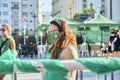 Rally in support of the legal abortion law during the covid pandemic, Argentina