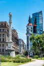 Buenos Aires, Argentina - Dec 17, 2023: Massue Viewpoint, Palacio Costaguta at Lavalle Square, Buenos Aires, Argentina