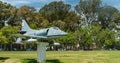 Military jet on display in park, Buenos Aires, Argentina