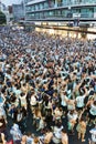 Buenos Aires, Argentina - December 9, 2022: Happy Argentine football fans celebrate winning a football match at the