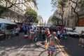 People march celebrating the change of government in Argentina Royalty Free Stock Photo