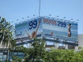 Cheap airline promotion billboards in Buenos Aires, Argentina