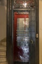 Detail of old elevator at Barolo Palace interior - Buenos Aires, Argentina