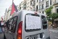 Argentina, caravan protest in solidarity with Palestine, against Israel attack Royalty Free Stock Photo