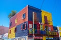 BUENOS AIRES, ARGENTINA - JANUARY 30, 2018: Caminito is a colorful area in La Boca neighborhoods in Buenos Aires. With Royalty Free Stock Photo