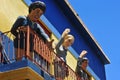 BUENOS AIRES, ARGENTINA : Caminito is a colorful area in La Boca neighborhoods in Buenos Aires. With colorfully Royalty Free Stock Photo