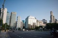 Wide avenue called Avenida del Libertador and view to commercial skyscrapers of La City Royalty Free Stock Photo