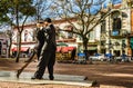 Buenos Aires, Argentina - July 11, 2016: Tango dancers at Plaza Serrano Royalty Free Stock Photo