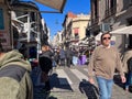 Informal trade in the streets of San Telmo, Buenos Aires. Argentina