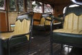 Interior of an old vintage 1942 Chevrolet bus, line 45, Buenos Aires, Argentina