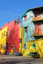 BUENOS AIRES, ARGENTINA, JUNE 18, 2018: Traditional colorful houses on Caminito street in La Boca, Buenos Aires Royalty Free Stock Photo