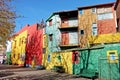 BUENOS AIRES, ARGENTINA, JUNE 18, 2018: Traditional colorful houses on Caminito street in La Boca, Buenos Aires Royalty Free Stock Photo