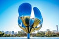 Buenos Aires, Argentina - Located in Plaza de las Naciones Unidas, Floralis Generica is a stainless steel and aluminium sculpture