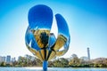 Buenos Aires, Argentina - Located in Plaza de las Naciones Unidas, Floralis Generica is a stainless steel and aluminium sculpture