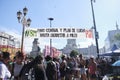 Argentina, banner against the national government during the 8M women strike