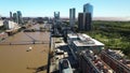 Puerto Madero aerial view in Coronavirus days