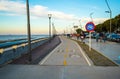 Bicycle paths on the promenade Costanera in Buenos Aires