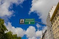 BUENOS AIRES, ARGENTINA - MAY 02, 2016: Ezeiza's International airport signal in the street