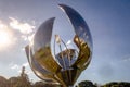 Metallic flower sculpture Floralis Generica at Plaza de las Naciones Unidas in Recoleta neighborhood - Buenos Aires, Argentina