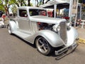 old silver gray utility pickup truck Chevrolet 1930s. Expo Warnes 2021 classic car show.