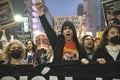 World Vegan Day. Man raising his fist and shouting slogans for animal rights