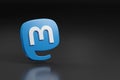 Buenos Aires, Argentina - November 10th: Mastodon a logo isolated on dark background with copy space