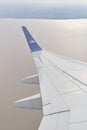 View from a Boeing 737-700 jet of Aerolineas Argentinas which has just taken off Royalty Free Stock Photo