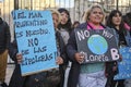 Protest against seismic exploration for offshore oil exploitation in Argentina Royalty Free Stock Photo