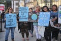 Protest against seismic exploration for offshore oil exploitation in Argentina Royalty Free Stock Photo