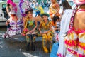 People in colorful transnational costumes celebrate the entire culture and traditions of the Bolivian community