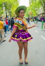 People in colorful transnational costumes celebrate the entire culture and traditions of the Bolivian community