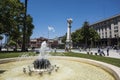 Buenos Aires Argentina .Plaza de Mayo and the historic pyramid with water fountain historic place