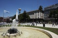 Buenos Aires Argentina .Plaza de Mayo and the historic pyramid with water fountain historic place