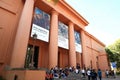 Stunning Facade of the National Museum of Fine Arts or Museo Nacional de Bellas Artes with Many Visitors