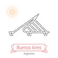 Buenos Aires, Argentina Vector Line Icon
